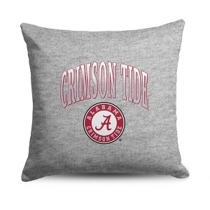 NCAA Alabama Crimson Tide 16" Heather Gray Sweatshirt Pillow - 1 of 4