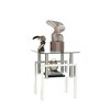 Modern Glass Tea Table, Coffee Table End Table, Square Table for Living Room - 3 of 4