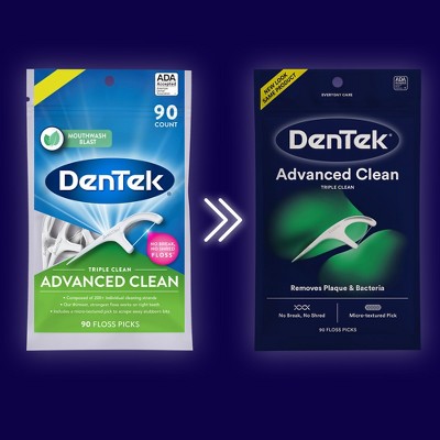 DenTek Advanced Clean Floss Picks for Tight Teeth - Mouthwash Mint, 3 of 12