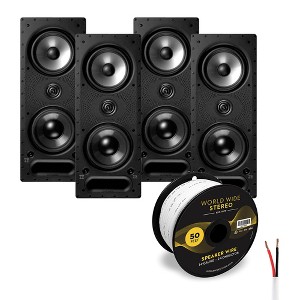 Polk Audio 265-LS Vanishing In Wall 3 Way Speaker Cable Bundle (4 Pack) - 1 of 4