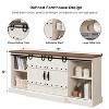 SinCiDo Farmhouse TV Stand for Up to 85" TVs, Rustic Entertainment Center w/Sliding Barn Door, Media Console w/Storage Cabinet - 2 of 4