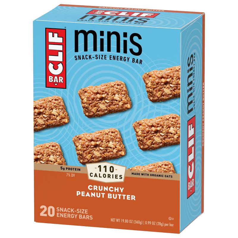 CLIF Bar Crunchy Peanut Butter Energy Bar Minis - 20ct, 1 of 9
