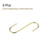 Unique Bargains Carbon Steel Extra Long Multi-purposed S Hooks and Hangers 5 Pcs - 3 of 4