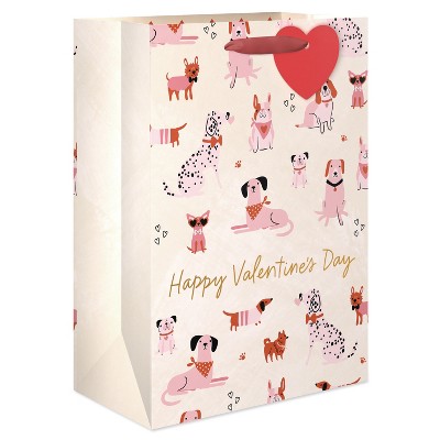 Valentine's Day Gift Bag Medium Allover Dogs