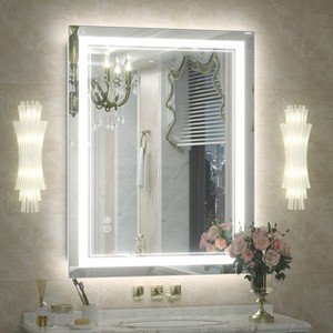 Apmir Super Bright 192 LEDs/m Front LED Lighted Anti-Fog Tempered Glass Bathroom/Vanity Mirror with ETL & 3-Year Warranty - 1 of 4