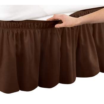 WRAP AROUND DUST RUFFLE, COTTON BLEND BED SKIRT, 14 INCH DROP – Brown's  Linens and Window Coverings