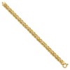 Black Bow Jewelry Hollow 8mm Byzantine Chain Bracelet in 14k Yellow Gold, 7.5 Inch - 2 of 4