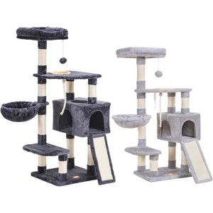 Heybly Cat Tree Cat Tower for Indoor Cats Multi-Level Cat Furniture Condo with Feeding Bowl and Scratching Board - 1 of 3