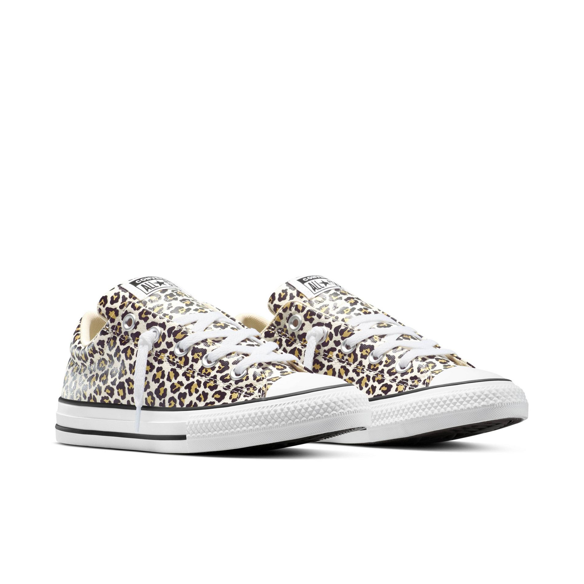 Converse Kids' Street Low Cheetah Sneakers - Cream