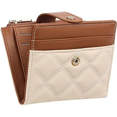 BEAFUP Small Wallets Women,PU Leather Bifold RFID Blocking Card Holder With Zipper Coin Pocket for Women