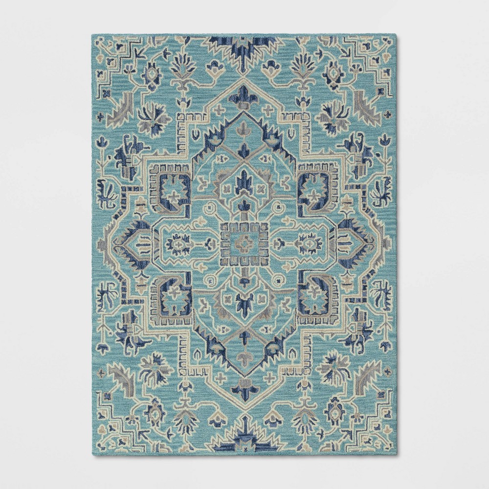 5'X7' Hyssop Jacquard Tufted Area Rug Teal - Opalhouse was $179.99 now $89.99 (50.0% off)