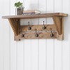 40" Bethel Acacia Wood Coat Hook with Shelf Natural - Alaterre Furniture: Wall Mounted Rack, 5 Hooks, Towel Hanging Storage - image 2 of 4