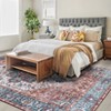 Washable Rugs 8x10 Area Rugs for Living Room,Ultra Soft Faux Wool Retro Rugs for Bedroom,Dining Room,Non Slip&Non-Shedding Low Pile Vintage Print Rug - 2 of 4