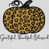 Rerun Island Women Grateful Thankful Blessed Animal Print Pumpkin Short Sleeve Graphic Cotton Cropped Loose T-shirt - 2 of 4