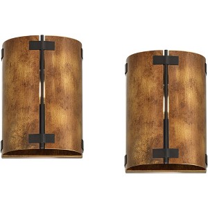 Possini Euro Design Possini Euro Julian 8 1/4"H Rustic Bronze Metal Wall Sconce Set of 2 - 1 of 4