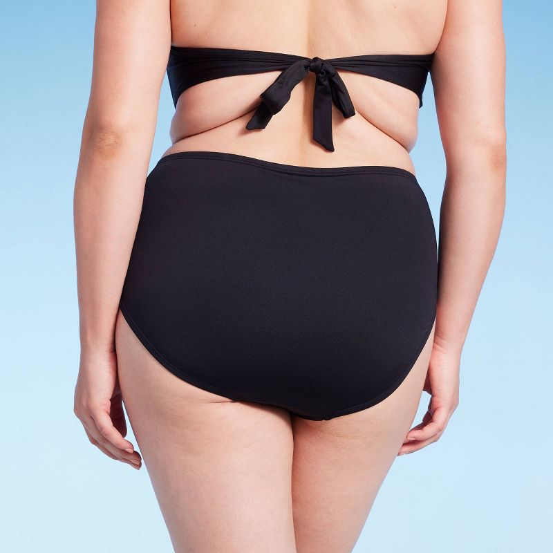 Women's Shirred High Waist Brief Full Coverage Bikini Bottom - Shade & Shore™, 6 of 7