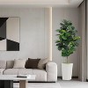 6FT Fiddle Leaf Fig Tree Artificial Plant in Modern Pot Bendable Boughs & Weighted Planter - Home Office Decor - 4 of 4