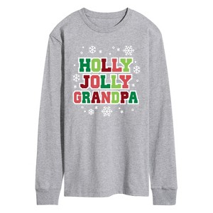 Men's - Instant Message - Holly Jolly Grandpa Long Sleeve Graphic T-Shirt - 1 of 4
