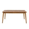 8-Person Acacia Wood Outdoor Dining Table, Rectangular Farmhouse Patio Dining Table for Garden, Backyard, Deck or Porch-Maison Boucle - 2 of 4