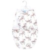 Hudson Baby Infant Girl Plush Faux Fur Swaddle Wrap, Carousel Horse, 0-3 Months - 2 of 2