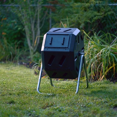 22 Gallon Black Recycled Plastic Tumbling Composter