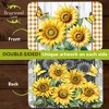 Briarwood Lane Summer Double Sided Placemat (4-pack) 17x11.25 Elegant Sunflowers For Summer Butterflies Placemat - 2 of 4
