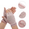 Unique Bargains Anti-slip Half Finger Manicure Gloves 1 Pair - 3 of 4