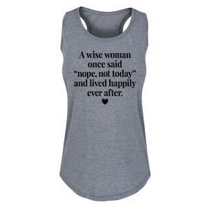 Women's - Instant Message - A Wise Woman Once Said Graphic Racerback Tank - 1 of 4