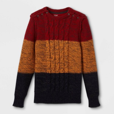 Boys' Adaptive Cable Pullover Sweater Cat Jack M, One Color