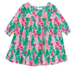 RuffleButts Girls Holiday Pajama Night Gown - 1 of 2