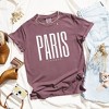 Simply Sage Market Women's Paris France Distressed Short Sleeve Garment Dyed Tee - 3 of 3