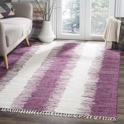 Coastal Breeze Blue Cotton 6' x 9' Handwoven Flatweave Rug