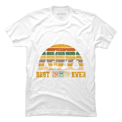 Men's Design By Humans Best Guitar Dad Ever Music Guitar Chord By BaoMinh T-Shirt