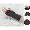 Allegra K Women's Fingerless Gloves Knitted Ribbed Cuff Arm Warmers One Size - 2 of 4
