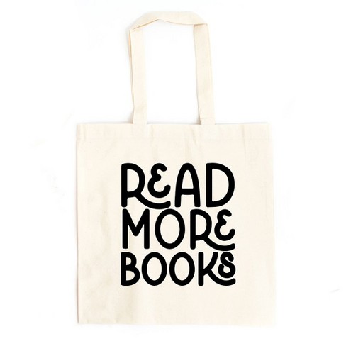 City Creek Prints Read More Books Canvas Tote Bag - 15x16 - Natural ...