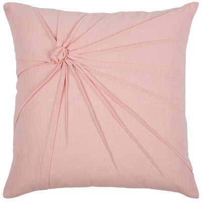 Twisted Tacked Knot Throw Pillow Pink - Rizzy Home