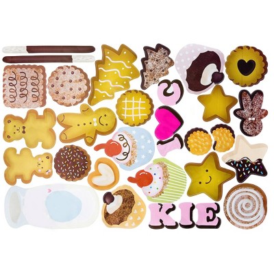 Slickblue Ginger Cookies Vinyl Wall Decal 19.5"x27.0" - Decorative Stickers for Home Walls and Interiors
