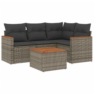 vidaXL Garden Sofa Set Grey - 1 of 4