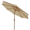 Sunnydaze 8.5 ft Outdoor Patio Umbrella with Tilt, Crank and Vent - Faux Woodgrain Finish - 3 of 4