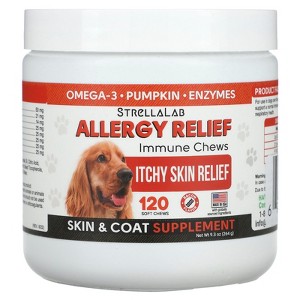 StrellaLab Allergy Relief, Immune Chews, For Dogs, Bacon, 120 Soft Chews, 9.3 oz (264 g) - 1 of 3