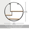 MH London Lemar 19.5" Industrial Solid Wood and Metal Wall Mounted Shelf – Black & Natural - 4 of 4