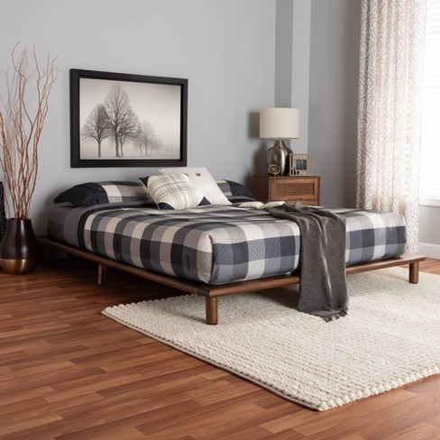 Baxton Studio Alivia Wood Bed Frame Walnut Brown Target