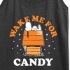 Women's - Peanuts - Wake Me For Candy Graphic Racerback Tank - 2 of 4