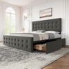 Whizmax Bed Frame with 4 Storage Drawers and Headboard, Faux Leather Upholstered Platform Bed Frame with Wooden Slats Support,  No Box Spring Needed - 2 of 4