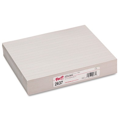 Pacon Skip-A-Line Ruled Newsprint Paper 30 lbs. 11 x 8-1/2 White 500 Shts/Pack 2637