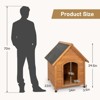 BENCMATE Pet Crates and Houses Premium Outdoor Dog House with Waterproof Roof, Elevated Wooden Shelter for Ultimate Comfort, Brown, 40.6"*29.1"*7.7" - 3 of 4