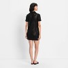 Women's Short Sleeve Mesh Button-Up Mini Sweater Dress - Future Collective - 2 of 3
