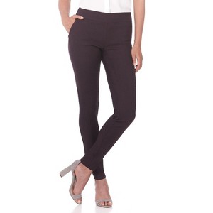Rekucci Women’s Pull-On Skinny Work Pants – Tummy Control, Stretch Legging Fit with Zip Pockets for Office & Casual - 1 of 4