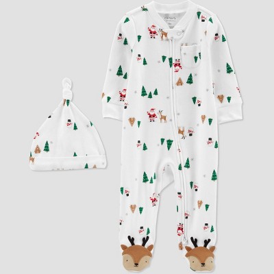 Carter's Just One You®️ Baby Santa Reindeer Sleep N' Play - White 3M