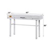 Industrial Metal Vanity Desk with Drawer and Cargo-Style Design - 3 of 4